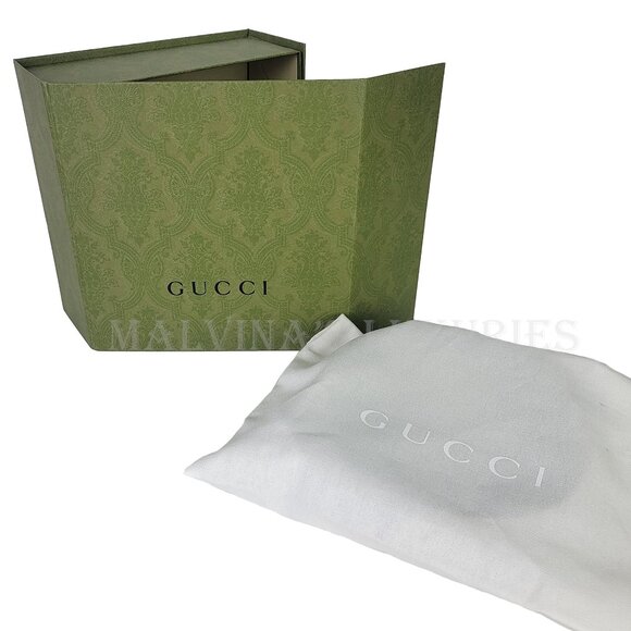 GUCCI BELT 709954 G LOGO BUCKLE TWO TONE LEATHER NEW - Picture 14 of 14